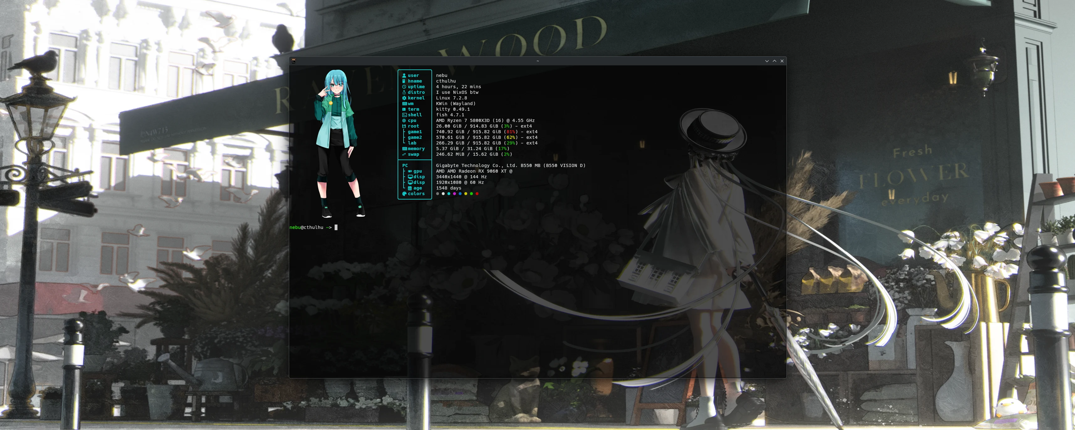 Original October 2026 NixOS Fastfetch from Cthulhu