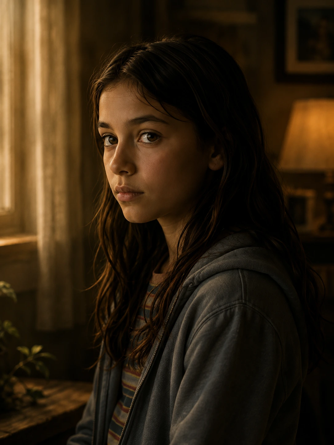 Emma Weber in warm window light