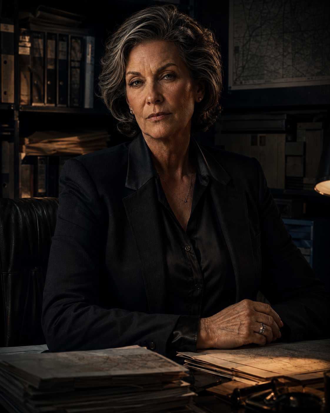 Marlene Talia Davids seated at an archive desk