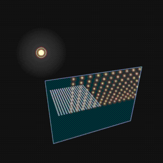 Echte animierte RAYMOSAIC-Beispieldatei mit bewegten Spiegeln